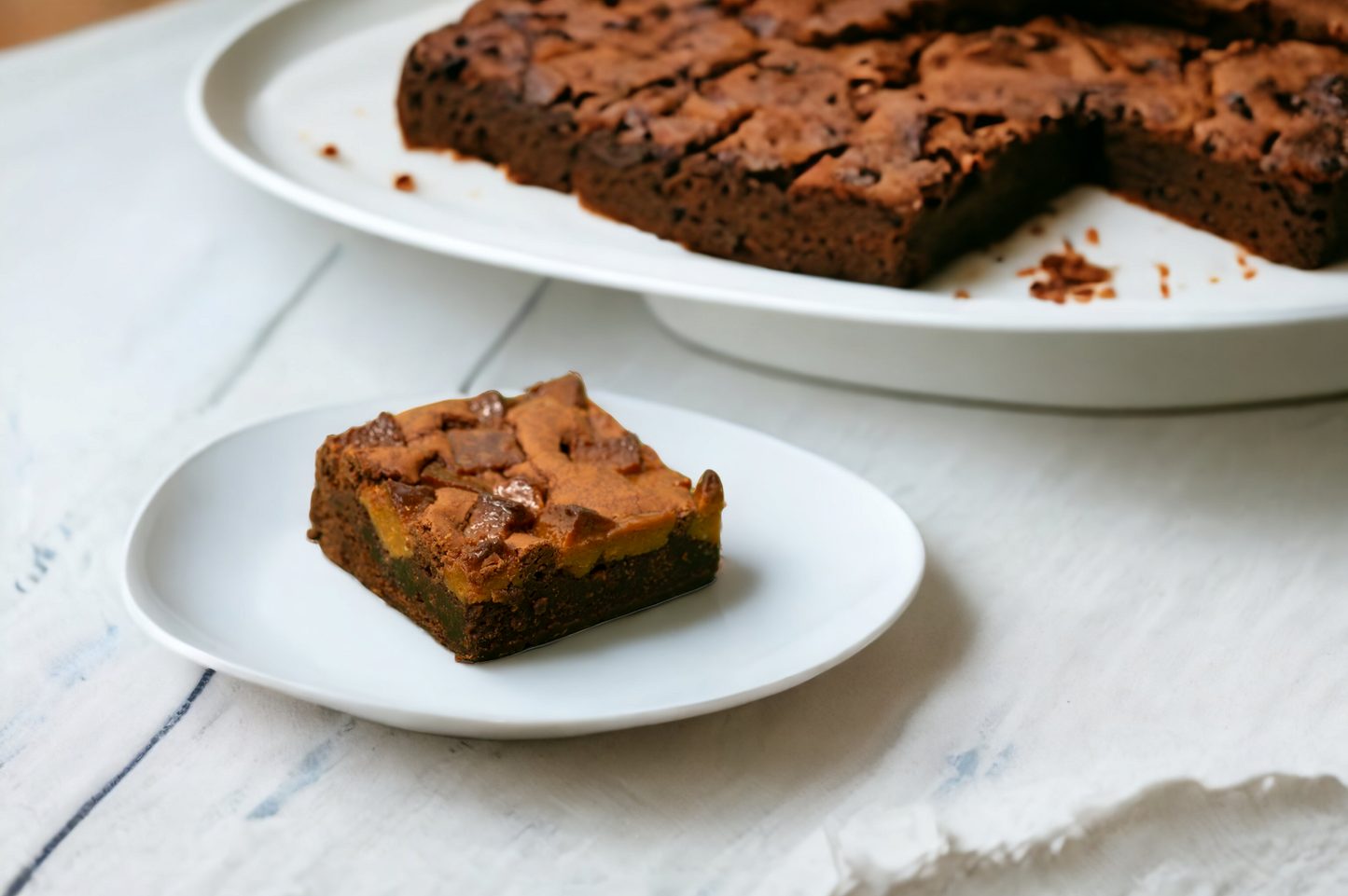 Chocolate and Caramel Brownie